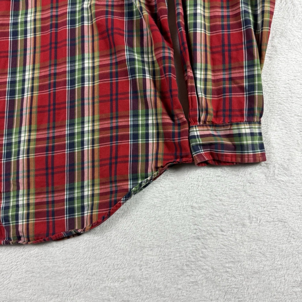 Ralph Lauren Shirt Mens Large Red Plaid Button Down Pony Classic Fit Preppy - Picture 8 of 14